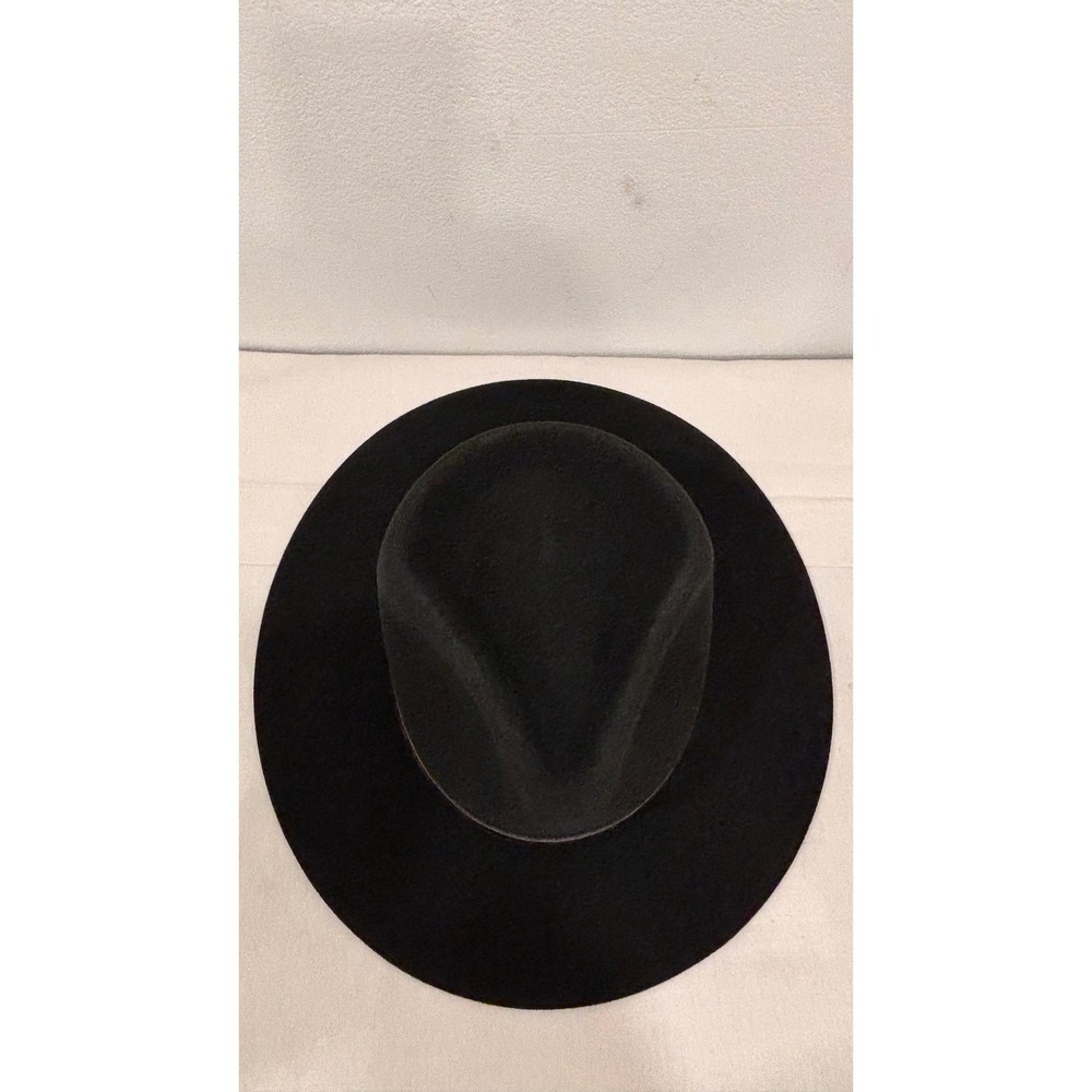 Goorin Bros Mens Black 100% Wool Wide‎ Brim Fedora Hat Made in USA Large - Picture 2 of 6